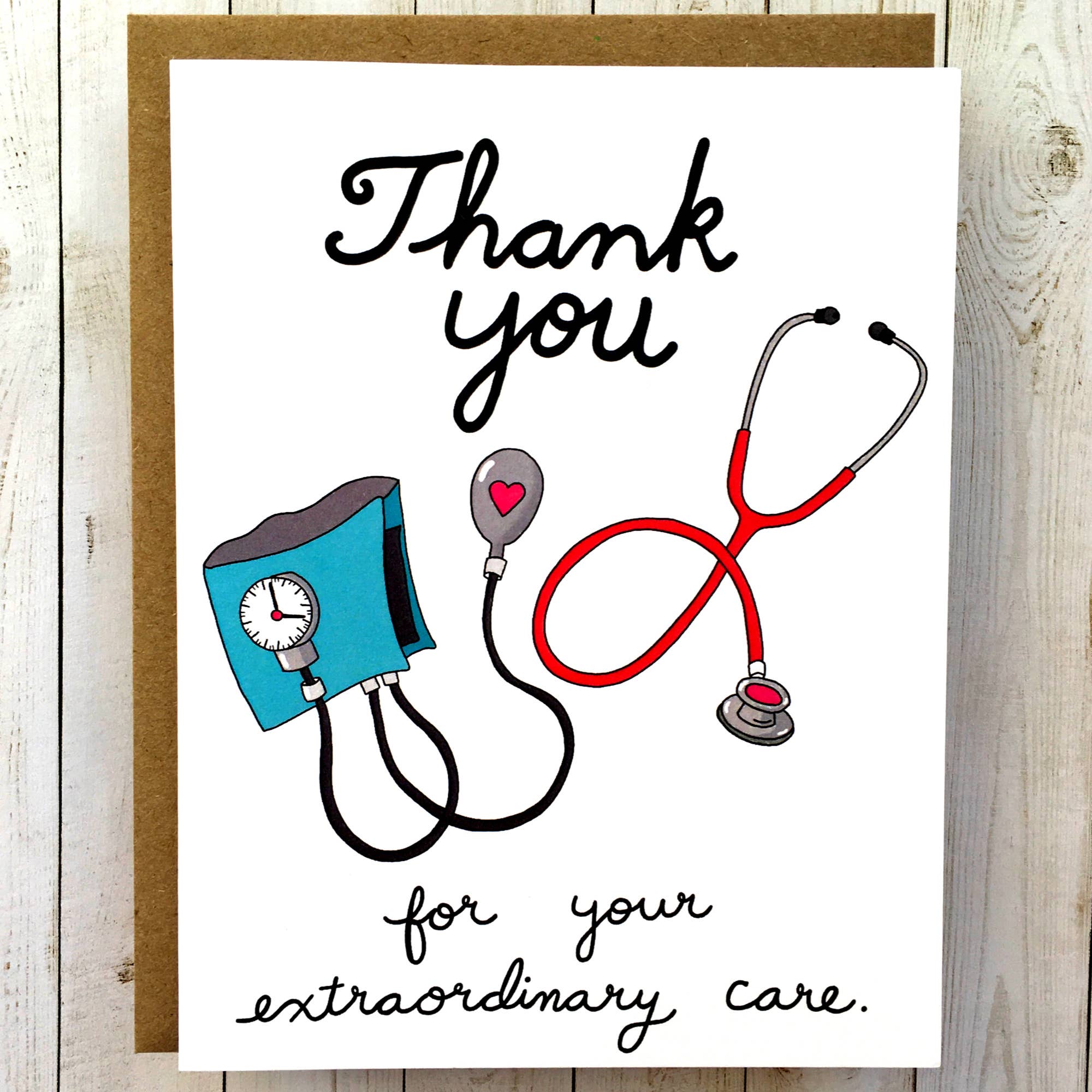 Hospital Staff Thank You Card Thank You Cards The Codfish Cowboy